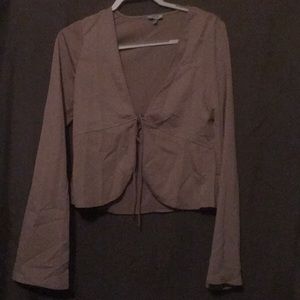 Tan blouse long Sleeve